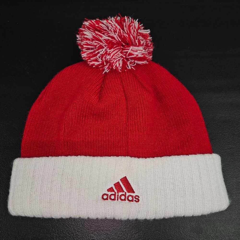 adidas Miami University Logo Pom Hat with White Cuff